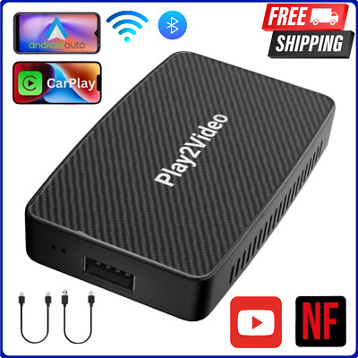 Wireless Carplay Auto Adapter With Netflix and Youtube For iPhone & Android