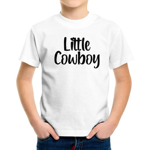 Cute Fun Toddler Kids Youth T-shirt Printed Little Cowboy Western Cowboy Boy - Picture 3 of 15