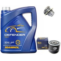 MotoröL Set 10W-40 5 Liter + ÖLfilter + ÖLablassschraube FüR Opel Arena 1.9 60PS