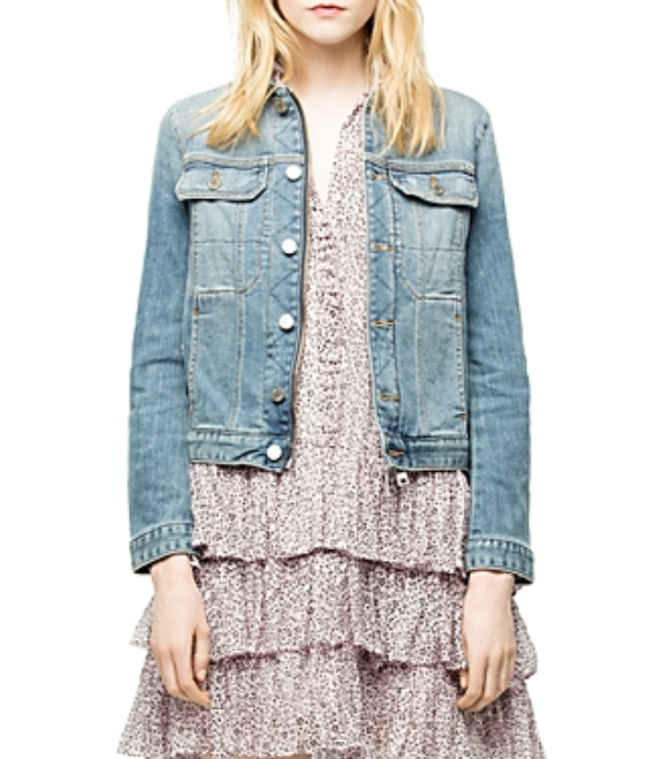 Zadig & Voltaire Women's Kioky Permanent Denim Jacket Bleu Size XS