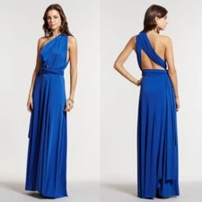 Von Vonni by IVon LA Convertible Transformer Bridesmaid Maxi Dress Royal Blue S