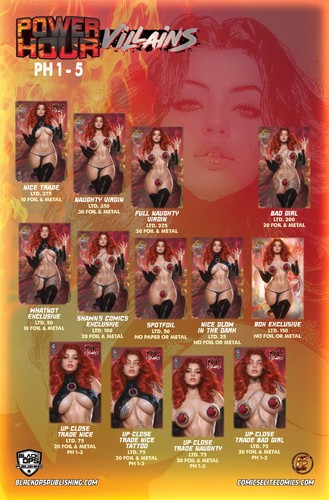 Power Hour Villains #3 Shikarii Goblin Queen Variant Cover Box Set Black Ops LTD - Picture 7 of 9