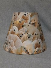 Polar Bears Lamp shade. Bear. Arctic. Winter. White.