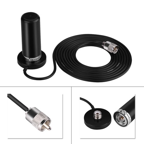 VHF UHF Dual Band CB Ham Amateur Radio Antenna with Magnetic Base UHF-259 Cable - Zdjęcie 4 z 10