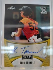 REED TRIMBLE AUTO GOLD 2021 Leaf Draft Baseball #BA-RTI Baltimore Orioles 