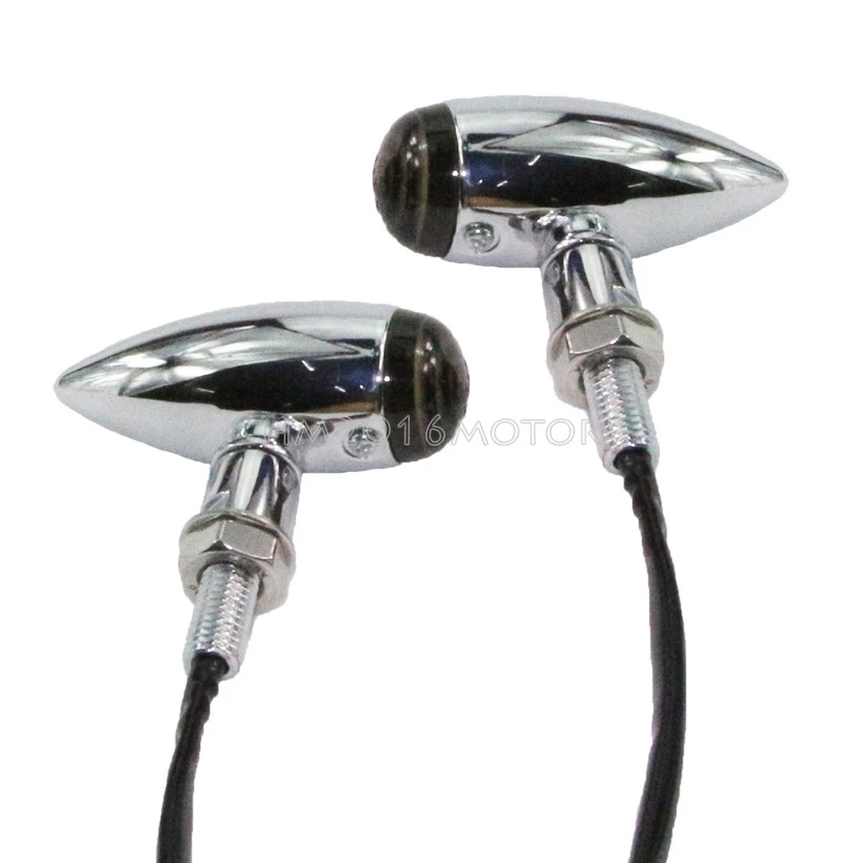 2x Señales de giro de bala mini de aluminio de 2" para Kawasaki Vulcan 800 VN800B Classic Foto 2 de 4