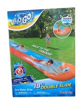 Slip N Slide H2O GO 18ft Double Lane Water Slide And Drench Pool Summer Swim New