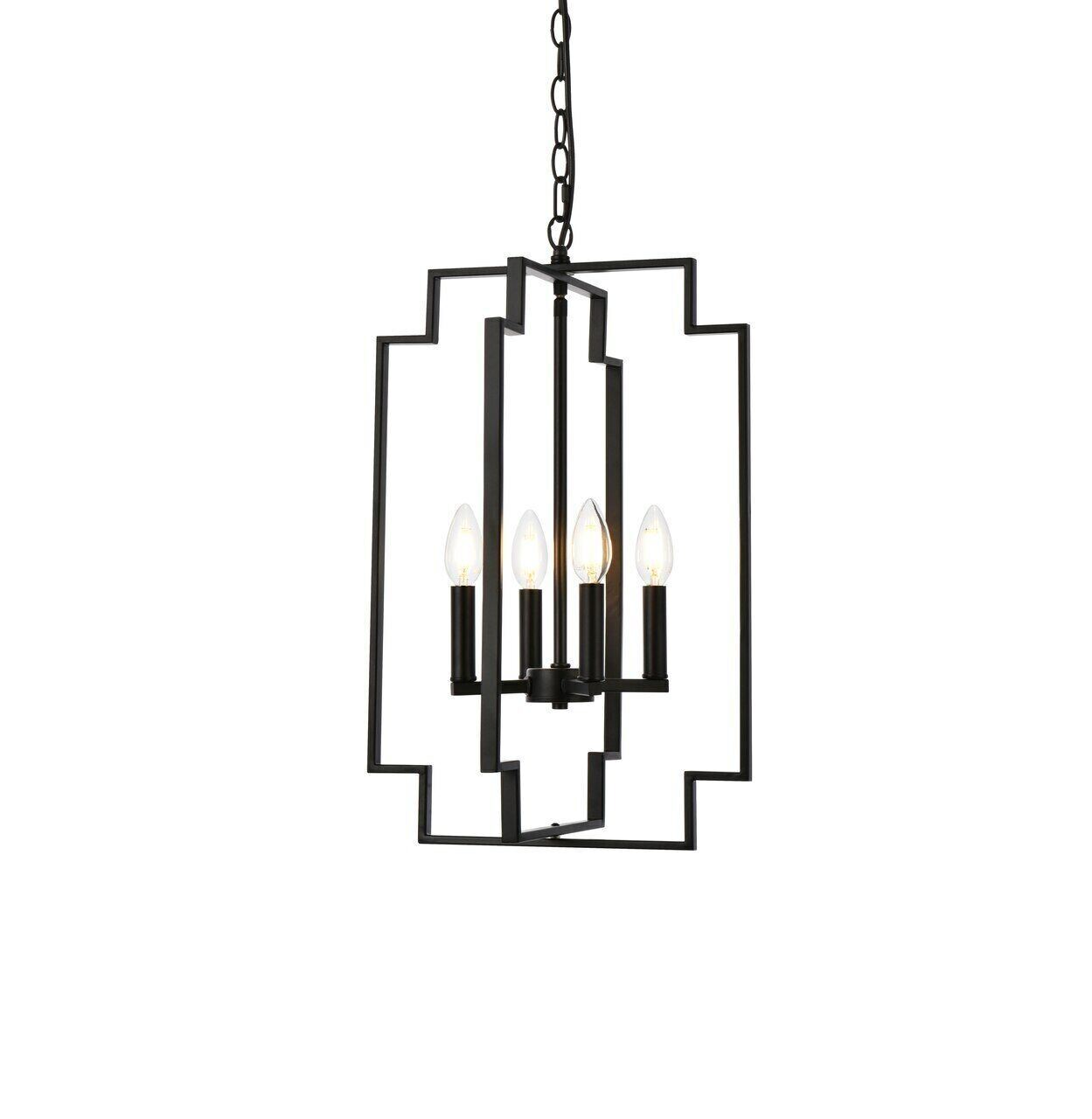 Black Foyer Dining Room Light Fixture Modern Kitchen Island Chandelier