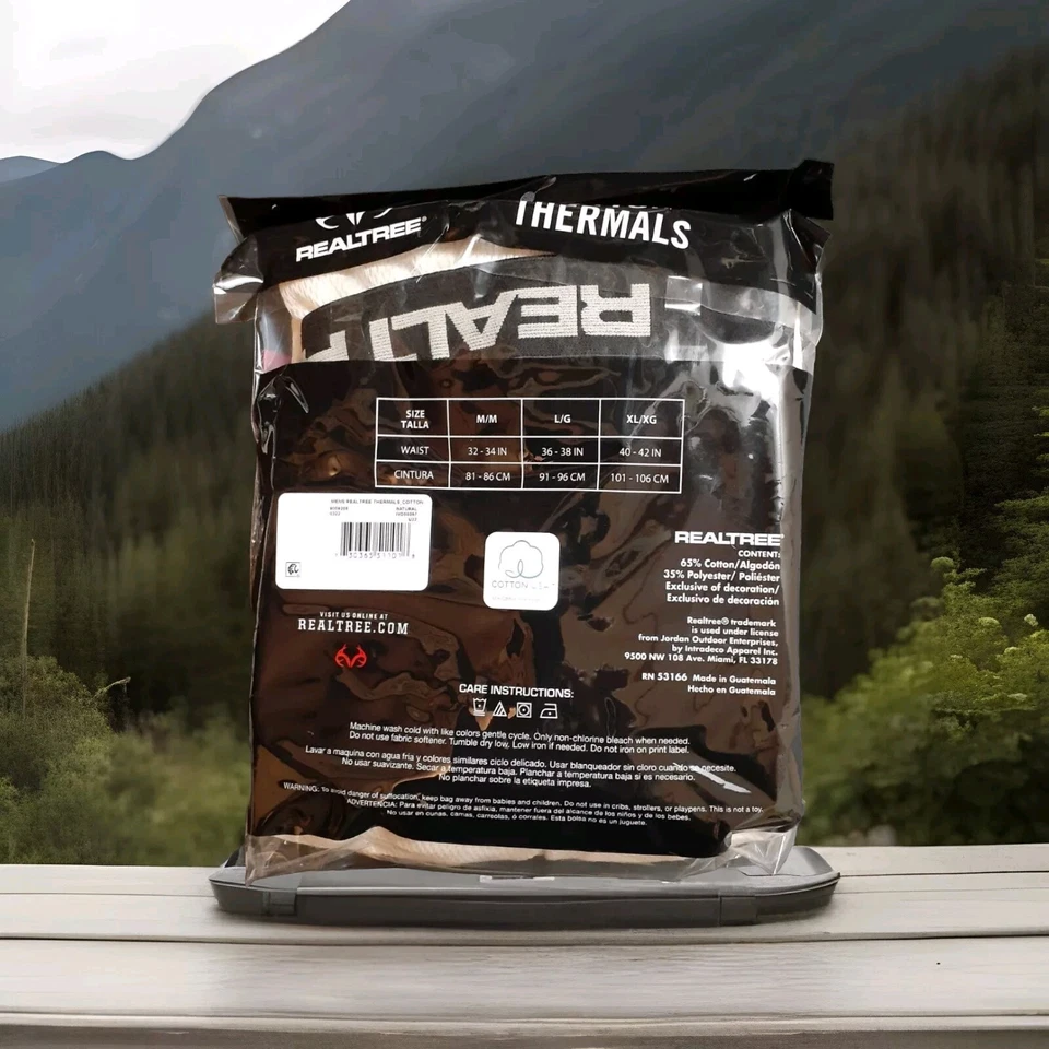 REALTREE.. COTTON THERMALS.. 1 MENS BOTTOM.  XL/XG ..NEW - Image 3 of 3