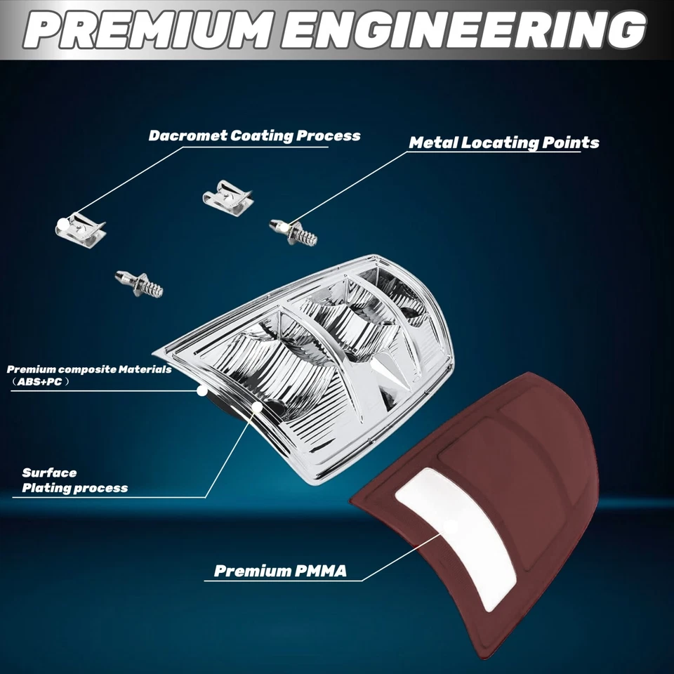 Tail lights for Dodge Ram 1500 2500 3500 pickup 2002-2006 With Connector Plates Foto 3 de 4