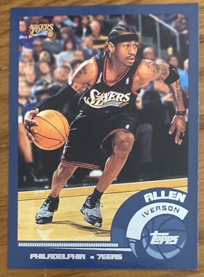 ALLEN IVERSON, 2002-2003 TOPPS CARD, NBA LEGEND ! | eBay