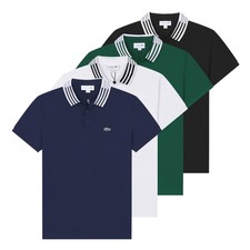 New LacostePolo Shirt Men s Regular Fit Short Sleeves 100 Cotton Size M-2XL