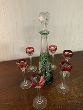 Saint Louis Crystal Liqueur Set Price For The 7 Pieces Model 2