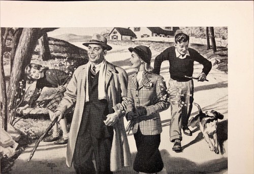 Metropolitan Life Insurance Father with Tuberculosis with Family 1945 Print Ad
