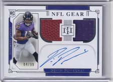 Devin Duvernay 2020 National Treasures Nfl Gear Dual Relic Rc On Card Auto /99