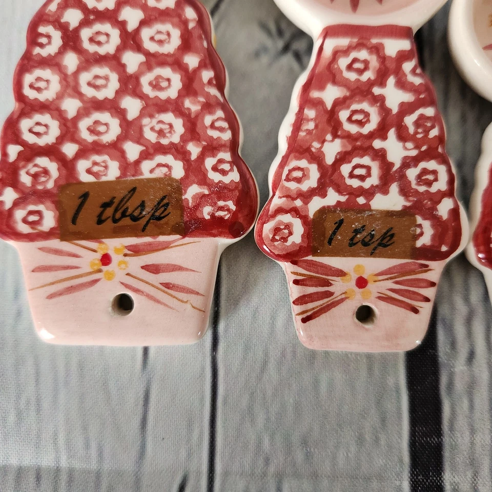 Temp-Tations by Tara Old World Set of 4 Measuring Spoons Orange Rust Brown - Image 3 of 4