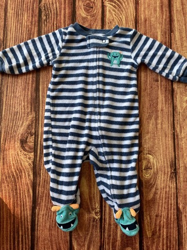 Carter’s 3 Monate Jungen Winter Footie Pyjama Set Reißverschluss Druckknopf BxN - Bild 7 von 7