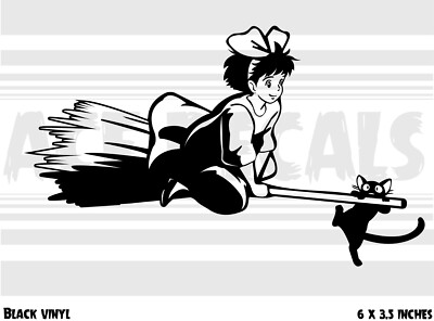 Kiki's Delivery Service - Kiki Jiji - Ghibli - Anime - vinyl decal