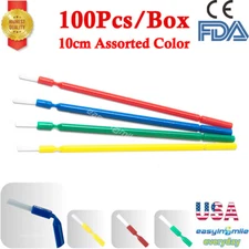 100Pcs Dental Micro Brush Tips Disposable Bendable Applicators Assorted Colors