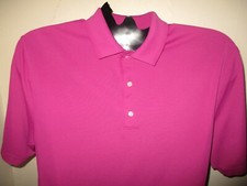 Men's Greg Norman Play Dry Shark Logo Short Sleeve Polo Golf Shirt Size L Large