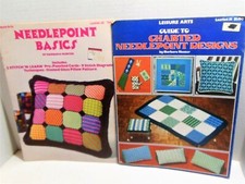 NEEDLEPOINT How To LOT Basics And Charted Designs Patterns Leisure Arts 28 51