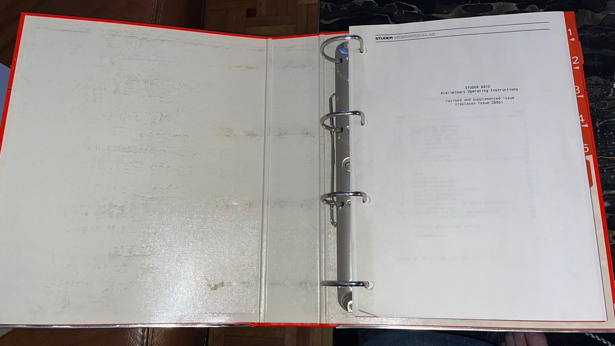 FONCTIONNEMENT ET SERVICE Instructions pour Studer A807 EUR 58,88