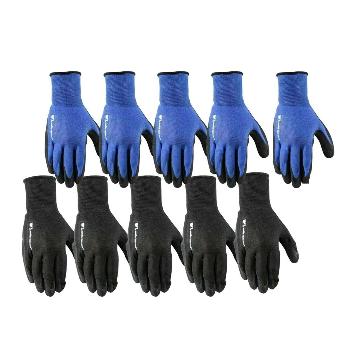 F3269D | Guanti da lavoro Active Gear, Tg. 9/L, in Nylon, col. Nero, Grigio Micro schiuma in