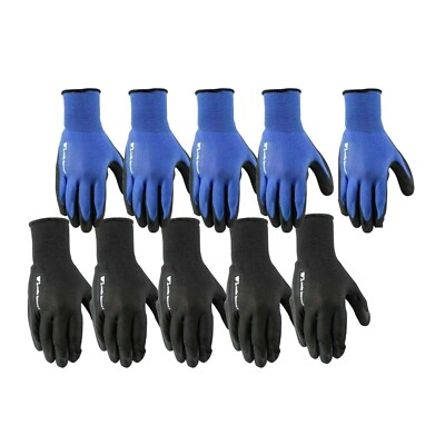 10 x Wells Lamont Antimicrobial Foam Latex Coating Knit Large Work