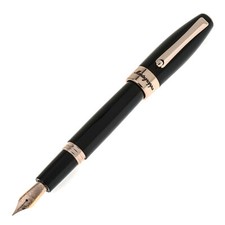 Montegrappa Fortuna Black and Gold Fountain P...