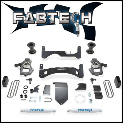 Fabtech 6'' Basic Lift Kit w/Rear Shocks for 2014-2018 Sierra 1500 Silverado 1500