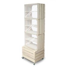 Bakery Crate Display Stand With Acrylic Fronts 500mm Wide (CRATE/30)