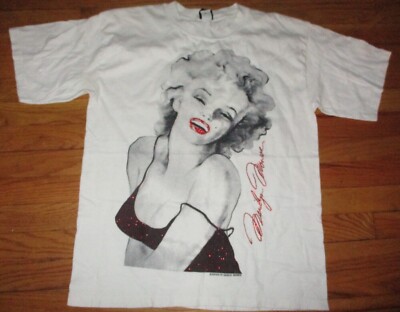 Vintage White MARILYN MONROE T Shirt Large By Diamond Dust