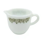 Creamer Pyrex Corning Crazy Daisy Green Flower 5 Oz Vintage Tableware Pitcher