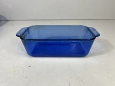 Vintage PYREX Cobalt Blue Glass Loaf Pan #213-R Kitchen Bakeware Ovenware 1.5QT