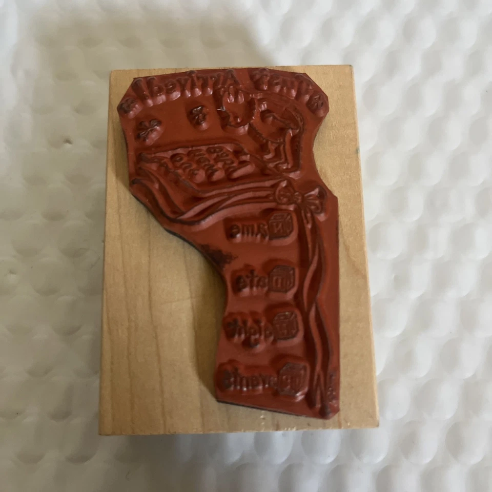 Sello de goma All Night Media POOH recién llegado anuncio bebé 747H DISNEY Foto 2 de 4