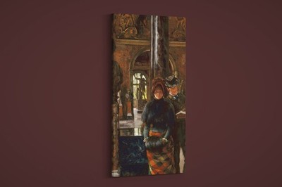 James Tissot - Foreign Visitors to the Louvre - Art Print on Paper or Canvas