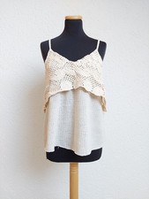 Creme Häkel Sommer Bluse Top von Zara, Gr. L (NEUw.)