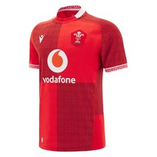 Macron Official Wales WRU 2025/26 Mens Rugby Shirt Home Jersey (Sizes S - 6XL)