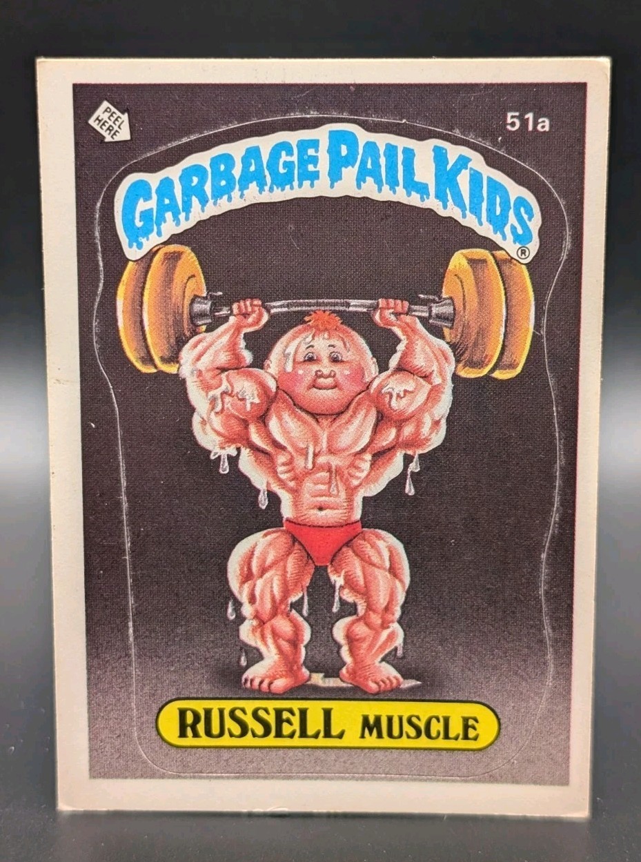 1985 Topps Garbage Pail Kids Series 2 OS2 #51a Russell Muscle