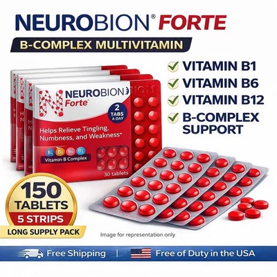 Multivitamin Neurobion Forte B1 B6 B12 B Complex Supplement 150 Tabs Exp 11/2027