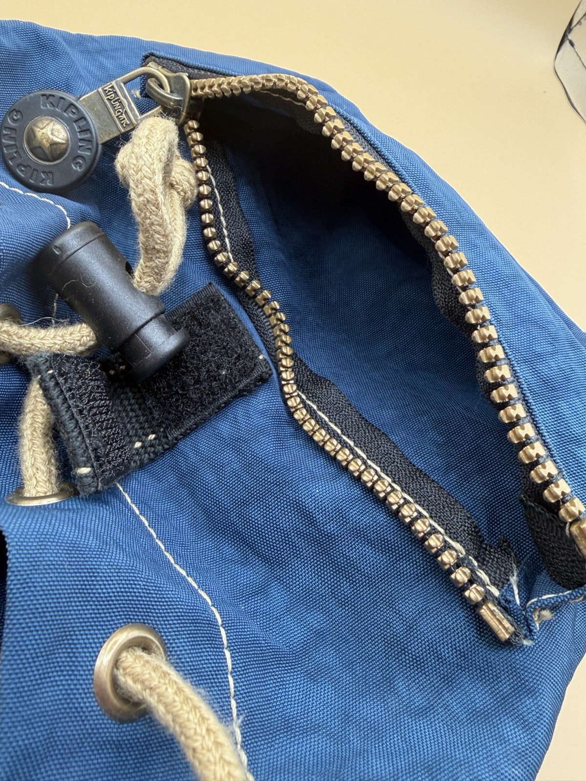 Vintage Dark Blue KIPLING Tiny Mini Backpack Purs… - image 11