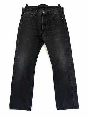 Levi's 501 Jeans Regular Straight Herren W34 L30 Schwarz Denim Strauss Hose B222