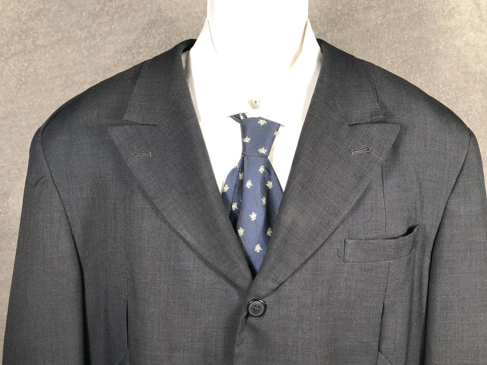 Chaqueta Blazer De Colección Falcone Para Hombres 46R Gris Oscuro Formal 3 Botones Italia Diseñador Foto 3 de 4