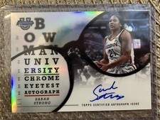 2025 Bowman Chrome U Sarah Strong Eye Test Auto Ref.! SP! Freshman Of The Year!