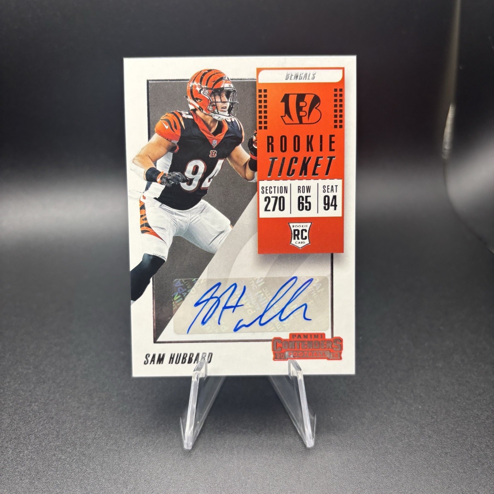 2018 Panini Contenders Rookie Ticket Sam Hubbard RC Auto #170 Bengals Ohio OSU