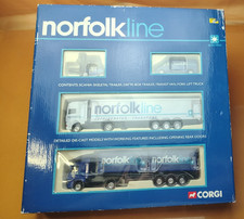 CORGI TY99143 'NORFOLKLINE  SCANIA/DAF/TRANSIR/FORKLIFT SET' 1:64. Sealed Set