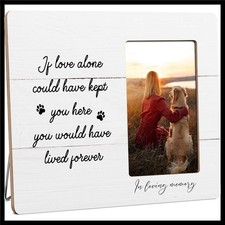 Dog Memorial Picture Frame, Sympathy Gifts for Loss of Dog, Pet Memory Wooden...