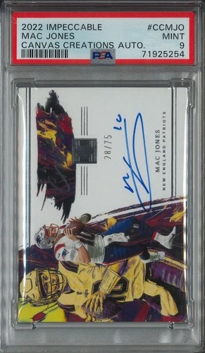 2022 Panini Impeccable - Canvas Creations Mac Jones #CC-MJO /75 (AU) POP 1