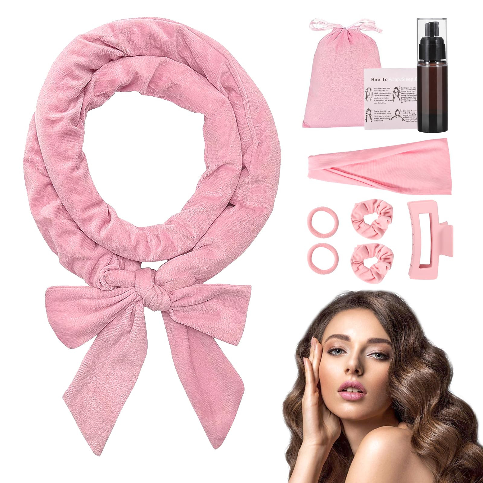 NCKIHRKK 9 Pezzi Bigodino Lungo per Boccoli, Heatless Hair Curler, (V2Z)