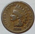 Indian Head Penny Lot of "1"VERY NICE 1880 GOOD OR BETTER° $ FREE SHIPPING $#Z99